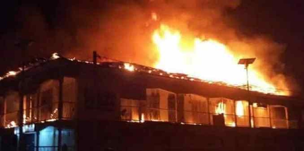 Prince Ebeano Supermarket on fire