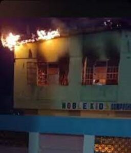 Hanifa School set ablaze