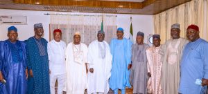 PRESIDENT BUHARI RECEIVES SOME APC GOVERNORS ON SALLAH HOMAGE VISIT