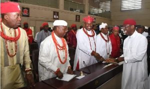 Okowa meets Traditional rulers
