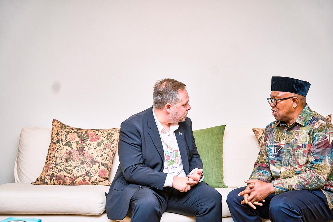 Peter Obi in South Africa, addresses immigration concerns for Nigerians